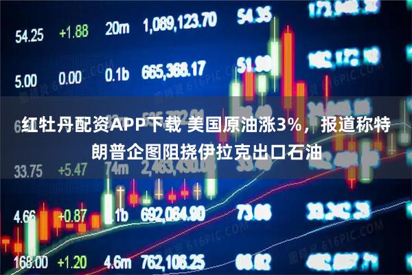 红牡丹配资APP下载 美国原油涨3%，报道称特朗普企图阻挠伊拉克出口石油